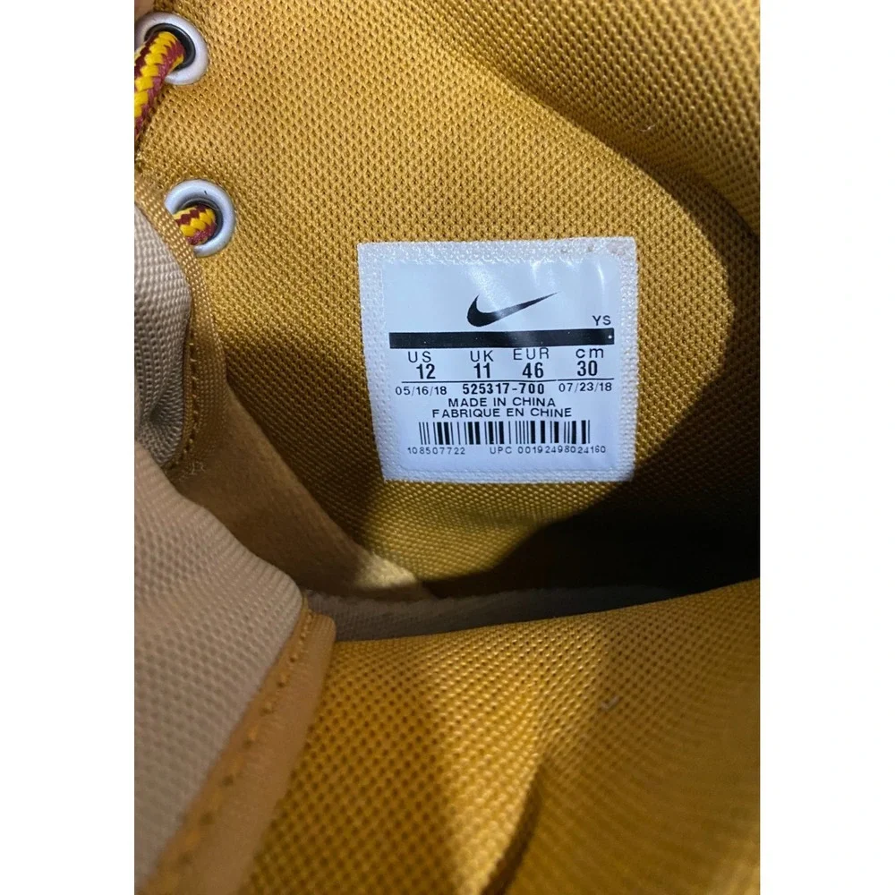 Nike‎ Air Force One Mens 12 Wheat Suede Flax Bone High Top 525317-700 (2018)